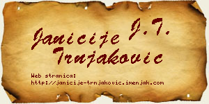 Janićije Trnjaković vizit kartica
